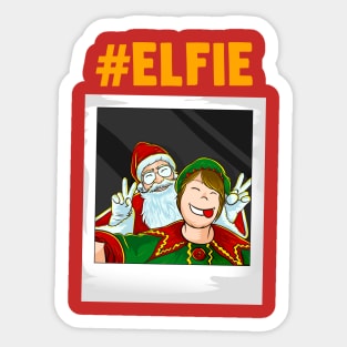 Let me take an #elfie selfie Christmas Funny Sticker